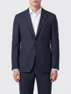 Santaniello Single-breasted Wool Blend Blazer In Blue