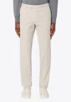 Santaniello Light Beige Cotton Trousers In Beige