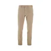 Santaniello Stretch Cotton Trousers In Beige