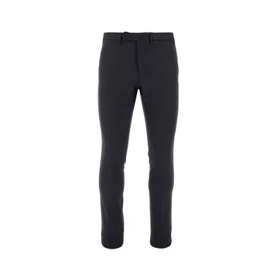 Santaniello Stretch Wool Tailored Trousers In Blue