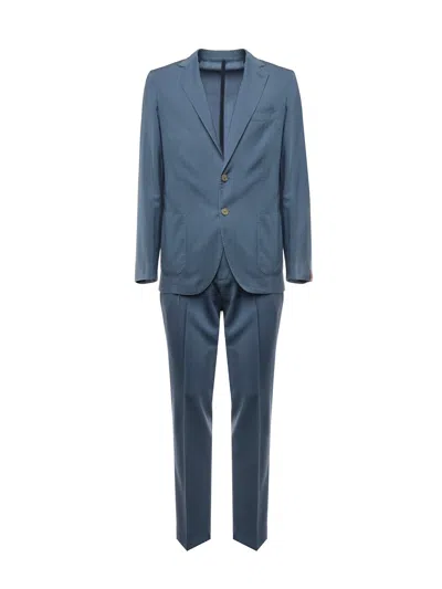 Santaniello Superlight Wool Suit In Blue