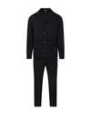 Santaniello Tailored Black Suit With Classic Collar And Slim-fit Trousers