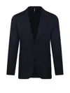 Santaniello Tailored Blazer With Structured Silhouette In Blue