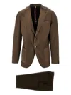 Santaniello Tailored Wool Suit In Brown