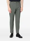 Santaniello Green Wool Blend Trousers In Green
