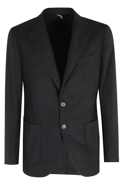 Santaniello Tela Follata In Lana In Black