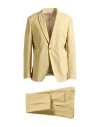 Santaniello To Magenta Man Suit Pastel Yellow Size 40 Wool