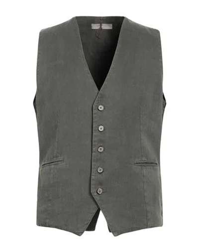 Santaniello To Magenta Man Tailored Vest Military Green Size 40 Cotton