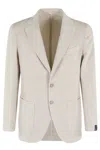 Santaniello Two Button Jacket In Neutral