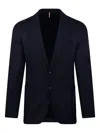 Santaniello Tailored Blazer With Structured Silhouette In Blue