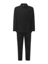 Santaniello Wool Blend Suit In Black
