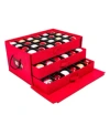 Santa's Bag 3 Drawer Ornament Storage Box In Red