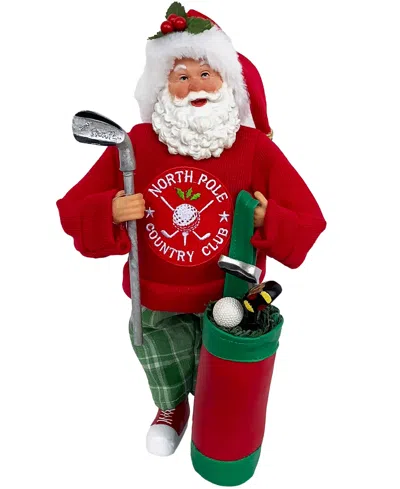 Santa's Workshop 12" North Pole Country Club Claus In Red