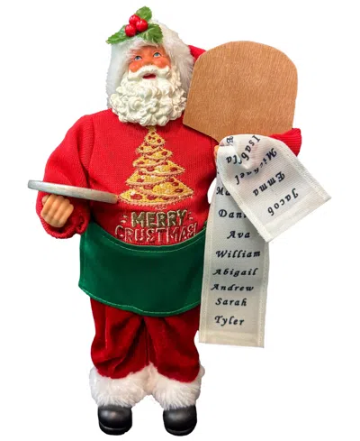 Santa's Workshop 12" Pizza Guy Santa In Multi