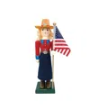 Santa's Workshop 14" Cowgirl And Flag Nutcracker Figurine In Multi