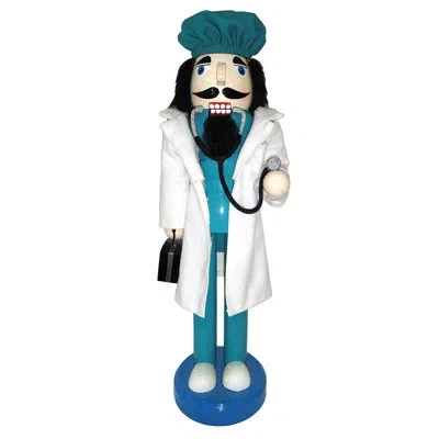 Santa's Workshop 14" Doctor Nutcracker In White;green