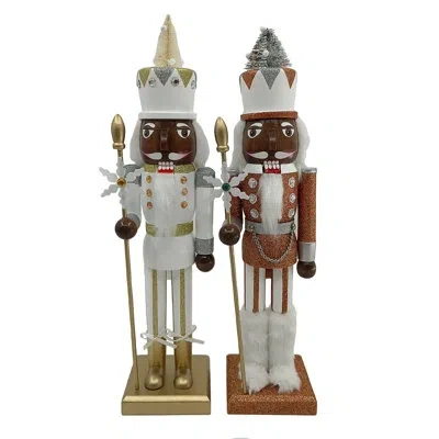 Santa's Workshop 2 Piece Nutcracker Set In Multi