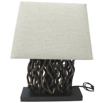Santa's Workshop 21.5" Table Lamp In Black;brown