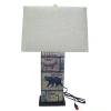 Santa's Workshop 28" Table Lamp In Blue;beige