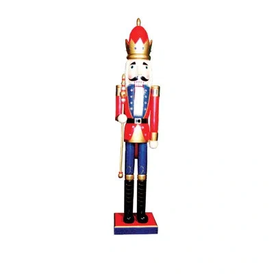 Santa's Workshop 60" King Nutcracker In Gold;blue;red
