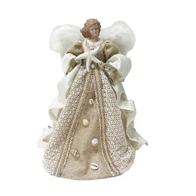 Santa's Workshop Angel Tree Topper In Cream;beige