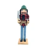 Santa's Workshop Handyman Carpenter Nutcracker In Blue;green;red