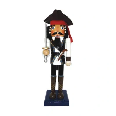 Santa's Workshop Johny Pirate Nutcracker In Black;red