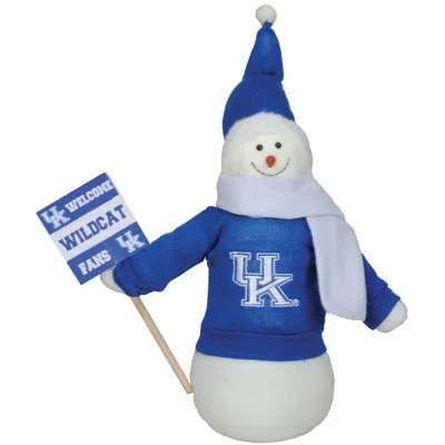 Santa's Workshop Kentucky Snowman Fan In Blue;white
