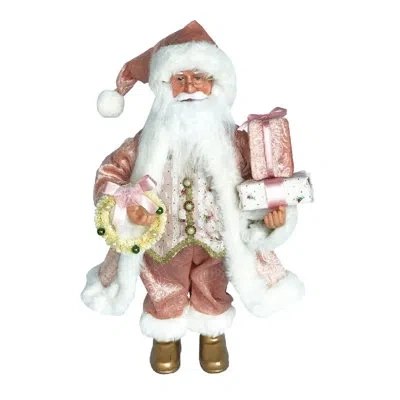 Santa's Workshop Mauve Victorian Claus In Pink;gold;white