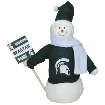 Santa's Workshop Michigan State Snowman Fan In White;green