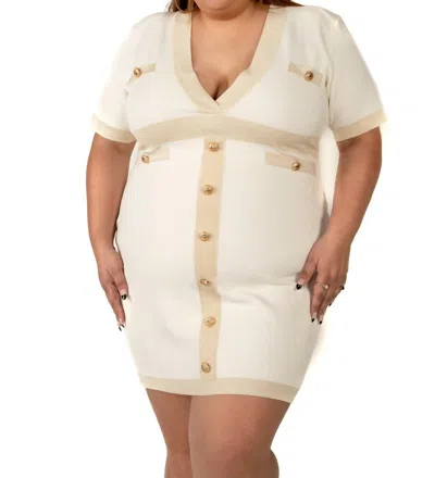 Sante Grace A Little Gold Dress In Cream In White