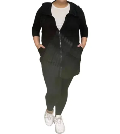 Sante Grace Jackie Microfiber Anorak Jacket In Black