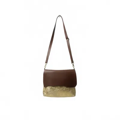 Sante Grace Men's Dakota Crossbody Messenger Bag In Gold In Pink