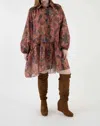 Sante Grace Sarah Cotton Voile Tunic Dress In Whisky Rose In Multi