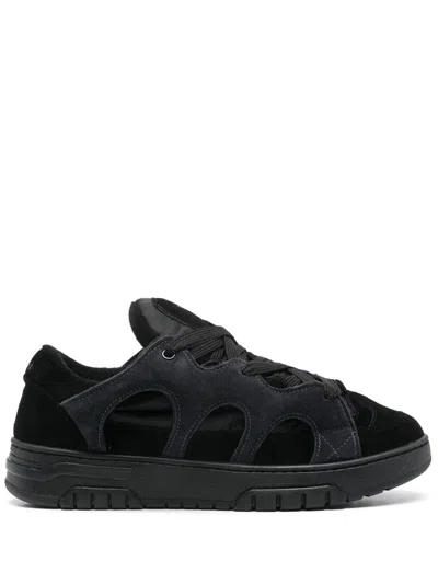 Santha Model 1 Black Mesh And Suede Sneaker