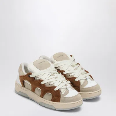 Santha Cream/brown Mesh And Suede Model 1 Sneakers In Multi
