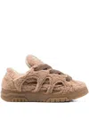 Santha Cut-out Faux-fur Sneakers In Animal Print