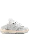 Santha Cut-out Lace-up Sneakers In Gray