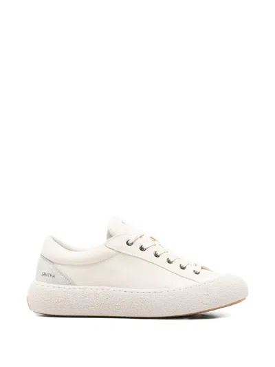 Santha Lace-up Sneakers In White