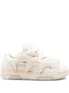 Santha Logo-detail Frayed Canvas Sneakers In Neutral