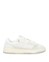 Santha Man Sneakers Off White Size 9 Leather, Textile Fibers In White