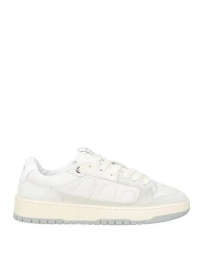 Santha Man Sneakers Off White Size 9 Leather, Textile Fibers