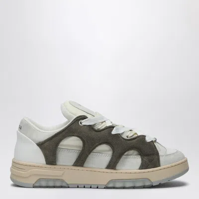 SANTHA MODEL 1 DARK GREEN/WHITE MESH AND SUEDE SNEAKER