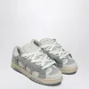 Santha Model 1 Grey/white Mesh And Suede Sneaker