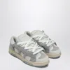Santha Model 1 Grey/white Mesh And Suede Sneaker