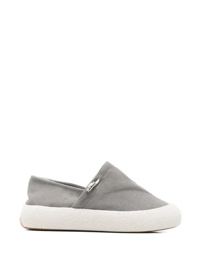 Santha Perforated Slip-on Sneakers In Gray