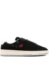 Santha Rose-embroidered Sneakers In Black