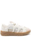 Santha Curb Panelled Leather Sneakers