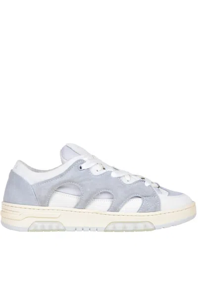Santha Suede Sneakers With Nylon Inserts In Grey