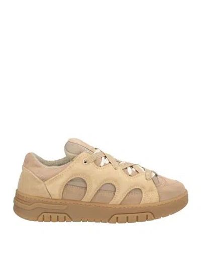 Santha Woman Sneakers Camel Size 7 Leather In Multi